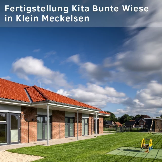 Endlich ist es soweit, die Kita ,,Bunte Wiese" in Klein Meckelsen ist fertiggestellt! 
Wir wünschen den Kindern viel Spaß beim Spielen im Innen- und Außenbereich. 

#Kommunalbau #Neubau #KitaKleinMeckelsen #Sittensen
