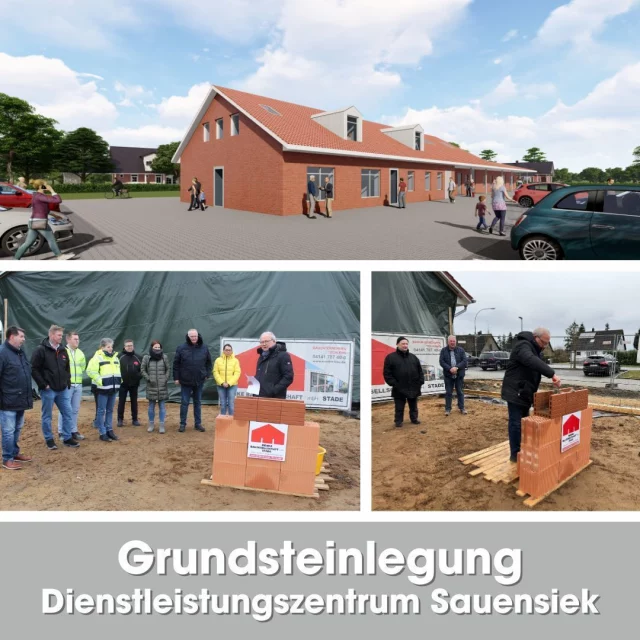 Grundsteinlegung in Sauensiek 🧱
Für die Gemeinde Sauensiek planen und begleiten wir die Erweiterung des 2021 fertiggestellten Dienstleistungszentrums.  Nun wurde feierlich der Grundstein für dieses Projekt gelegt. 
Bleibt gespannt auf den Fortschritt – wir halten euch auf dem Laufenden! 🛠️

#Grundsteinlegung #Sauensiek #Kommunalbau 

Foto: Kreiszeitung Wochenblatt, Stephanie Bargmann