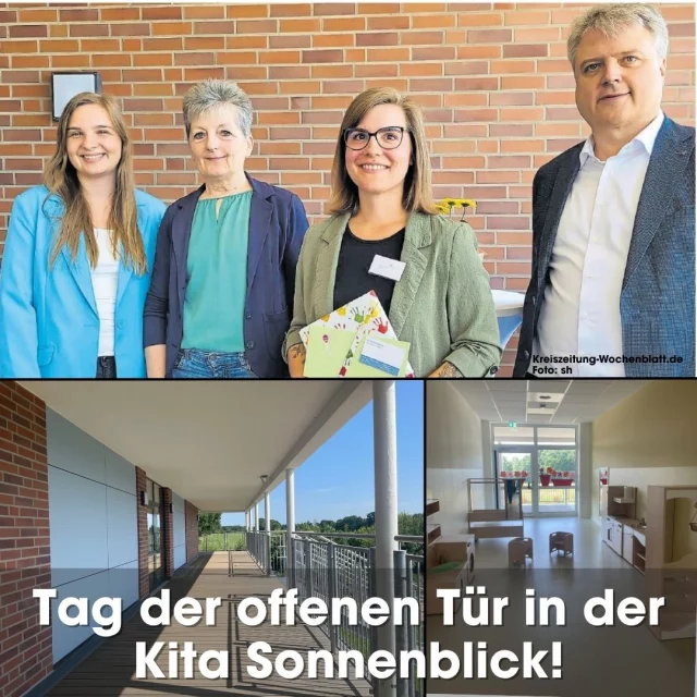 Am 20.06. öffnete die Kita Sonnenblick beim Tag der offenen Tür ihre Pforten! 
Bei bestem Wetter konnten alle Anwesenden die neue Kita in Otter/Tostedt bestaunen und einen schönen Nachmittag genießen. 

Wir wünschen den Kindern viel Spaß und Vergnügen beim Entdecken und Erforschen der neuen Räumlichkeiten und vielen Spielmöglichkeiten! 

#TagderoffenenTür
#Kommunalbau
#tostedt
